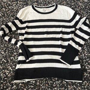 Black and White Striped Sweater